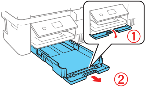 Loading paper - Step 1 - Pull out paper cassette