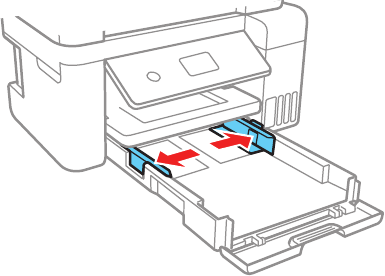 Loading paper - Step 2 - Slide side edge guides