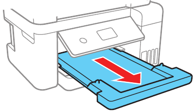 Loading paper - Step 6 - Pull out the output tray