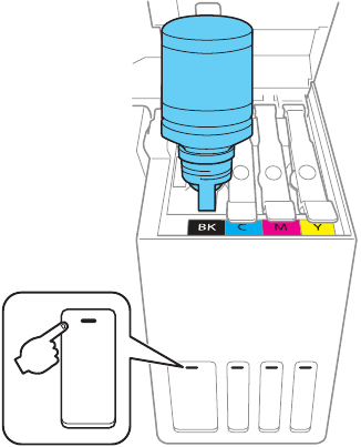 Fill ink tanks - Step 3