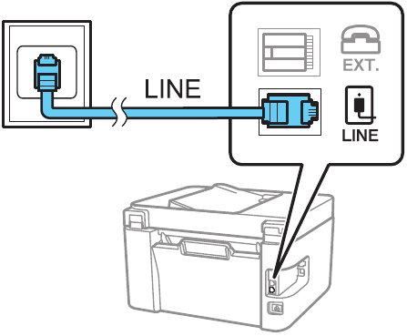 Connect the fax line