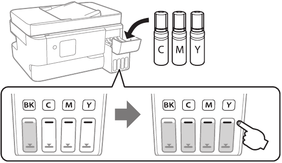 Fill ink tanks - Step 5