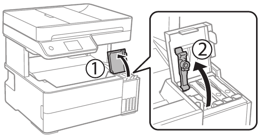 Filling the ink tanks - Step 1