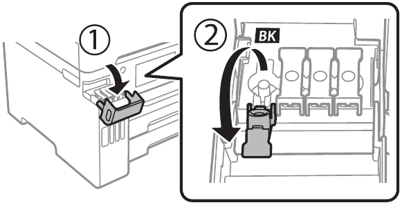Filling the ink tanks - Step 1