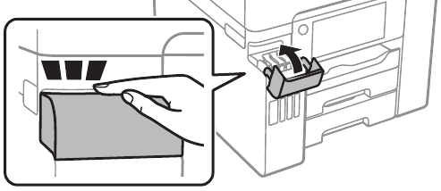 Filling the ink tanks - Step 5