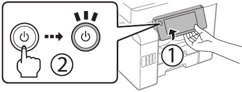 Filling the ink tanks - Step 7