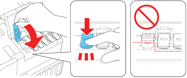 Filling the ink tanks - Step 5