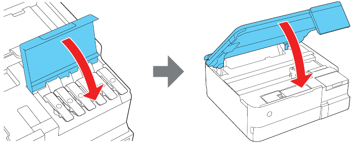 Filling the ink tanks - Step 6