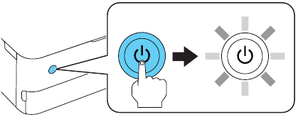 Turning on the product