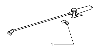 Attaching the Spray pipe holder