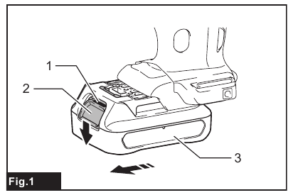 Installing or removing battery cartridge