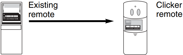 Step 2 - Set Clicker Dip Switches