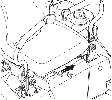 To adjust the seat - Step 2