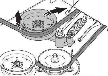 To remove the deck belt