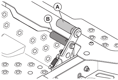 To set the cutting deck in transport position