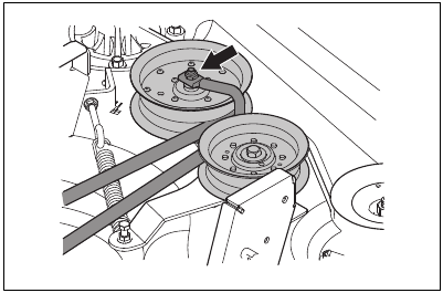 To remove the deck belt