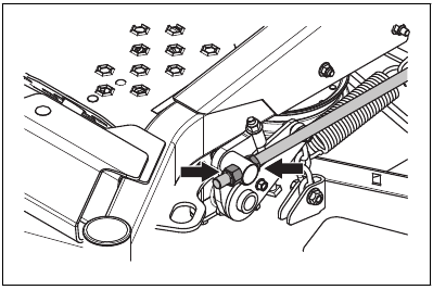 To adjust the parallelism of the cutting deck - Step 2