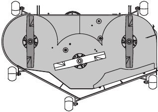 To adjust the parallelism of the cutting deck - Step 3