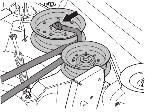 To remove the deck belt