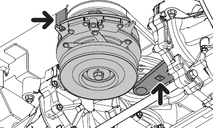Belt Removal - From the underside of the mower