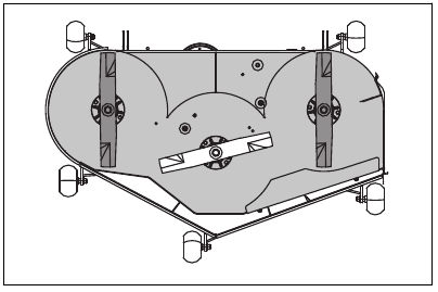 To adjust the parallelism of the cutting deck - Step 3
