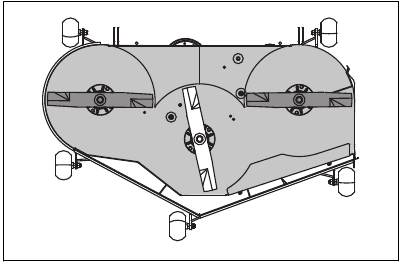To adjust the parallelism of the cutting deck - Step 1
