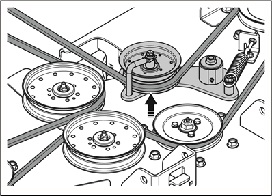 To remove the deck belt