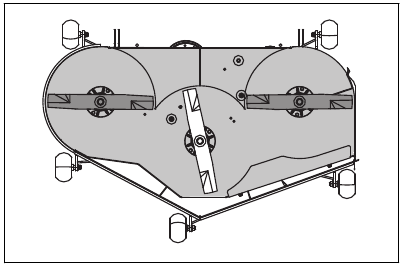 To adjust the parallelism of the cutting deck - Step 1