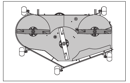 To adjust the parallelism of the cutting deck - Step 1
