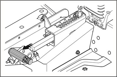 To set the cutting deck in transport position or mow position