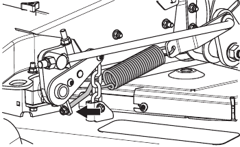 To adjust the deck lift springs