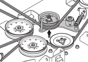 To remove the deck belt