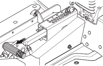 To set the cutting deck in transport position