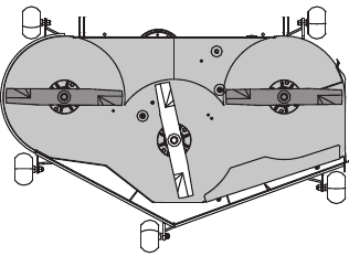 To adjust the parallelism of the cutting deck - Step 1