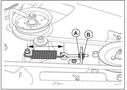 To install the deck belt