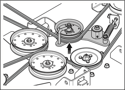 To remove the deck belt