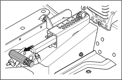 To set the cutting deck in transport position or mow position