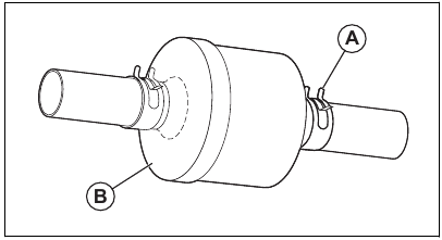 Engine - Replacing the in-line fuel filter