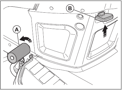 Operation - Engaging the parking brake