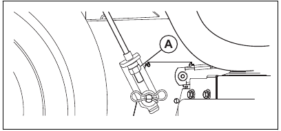 Precision adjustment of the cutting deck - Step 2