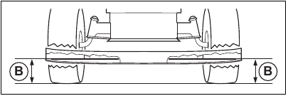Precision adjustment of the cutting deck - Step 1