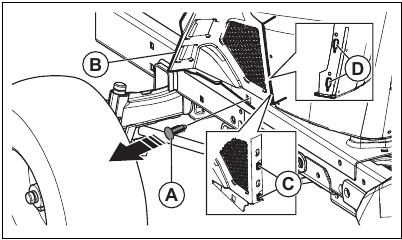 Replacing the engine oil - Step 1 - Remove screw