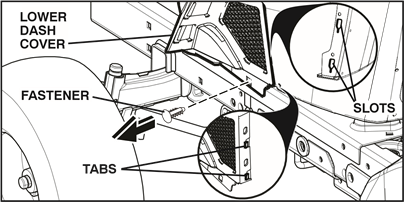 LOWER DASH COVER REMOVAL - Step 1