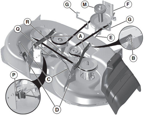 SERVICE AND ADJUSTMENTS - REMOVING THE MOWER