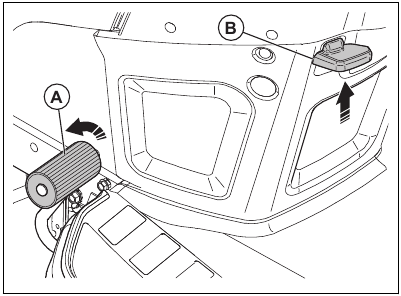 Operation - Engaging the parking brake