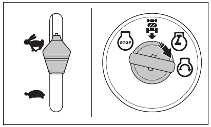 To start a warm engine