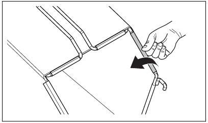 To assemble the grass catcher - Step 2