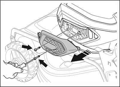 To clean the air filter - Step 1