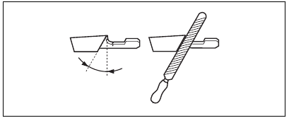 How to sharpen the cutters - Step 2