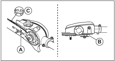 To assemble the bar and chain - Step 2
